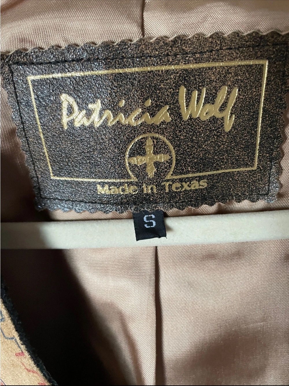 Patricia Wolf hand painted suede jacket fringe horses Indian ponies RTL $425 S - Picture 3 of 8